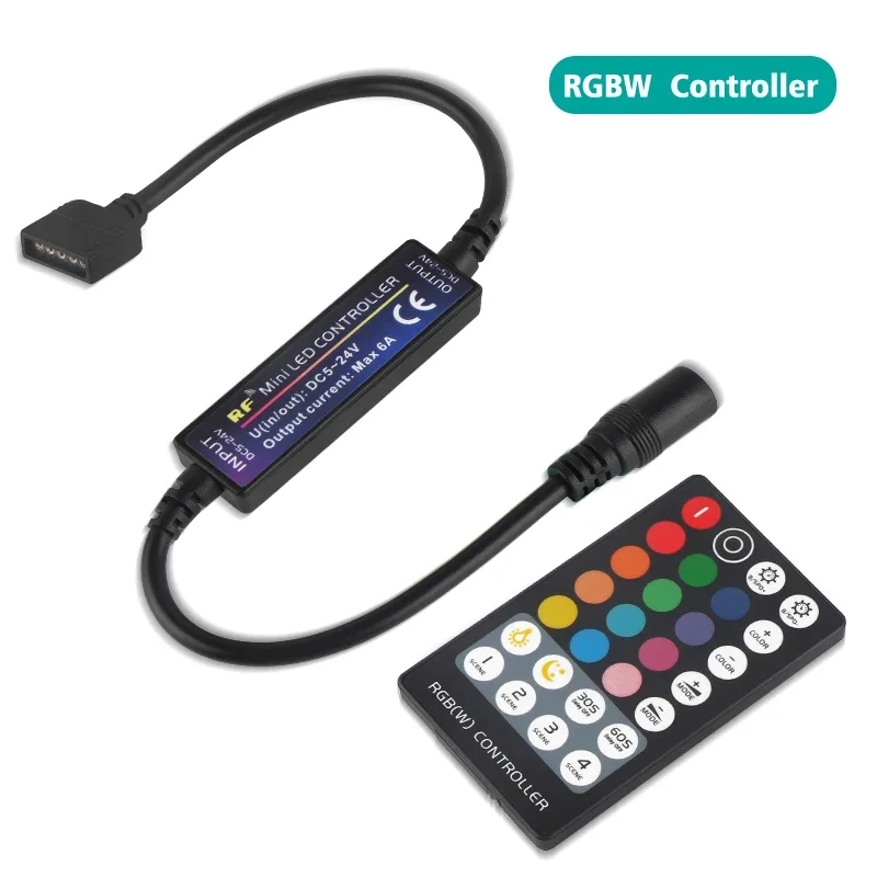 Mini Wireless RGB Controller LED Strip RF Remote Control for 4 5 6 Pins RGB RGBW RGBWW CCT RGB+CCT LED Tape Light DC5-24V Dimmer