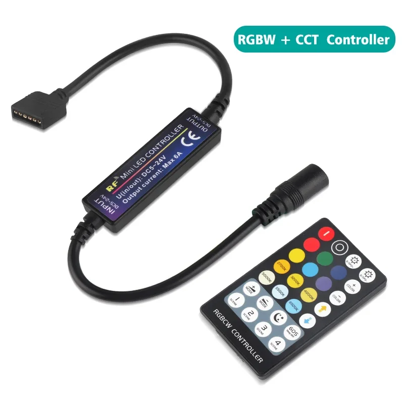 Mini Wireless RGB Controller LED Strip RF Remote Control for 4 5 6 Pins RGB RGBW RGBWW CCT RGB+CCT LED Tape Light DC5-24V Dimmer