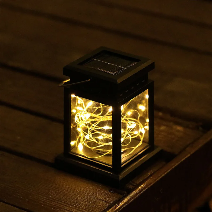 Solar Palace Lantern Outdoor Solar Lights Lawn Landscape Hanging Atmosphere Candle Lamp Floor Yard Garden Decor
