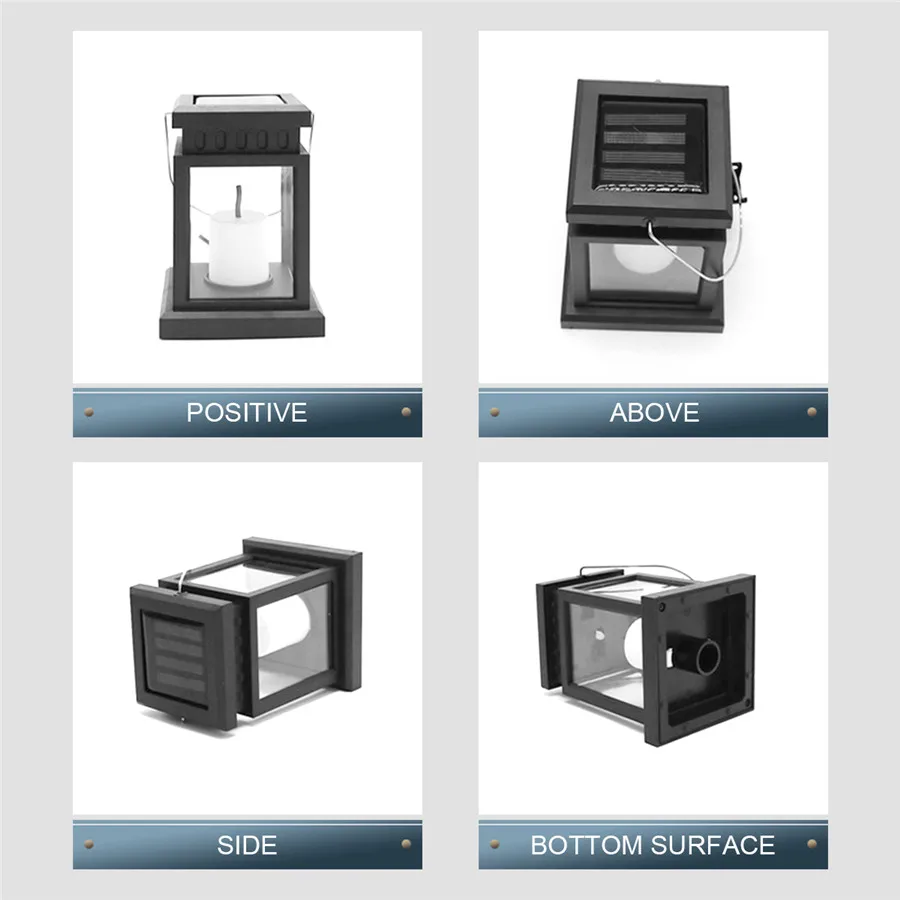 Solar Palace Lantern Outdoor Solar Lights Lawn Landscape Hanging Atmosphere Candle Lamp Floor Yard Garden Decor