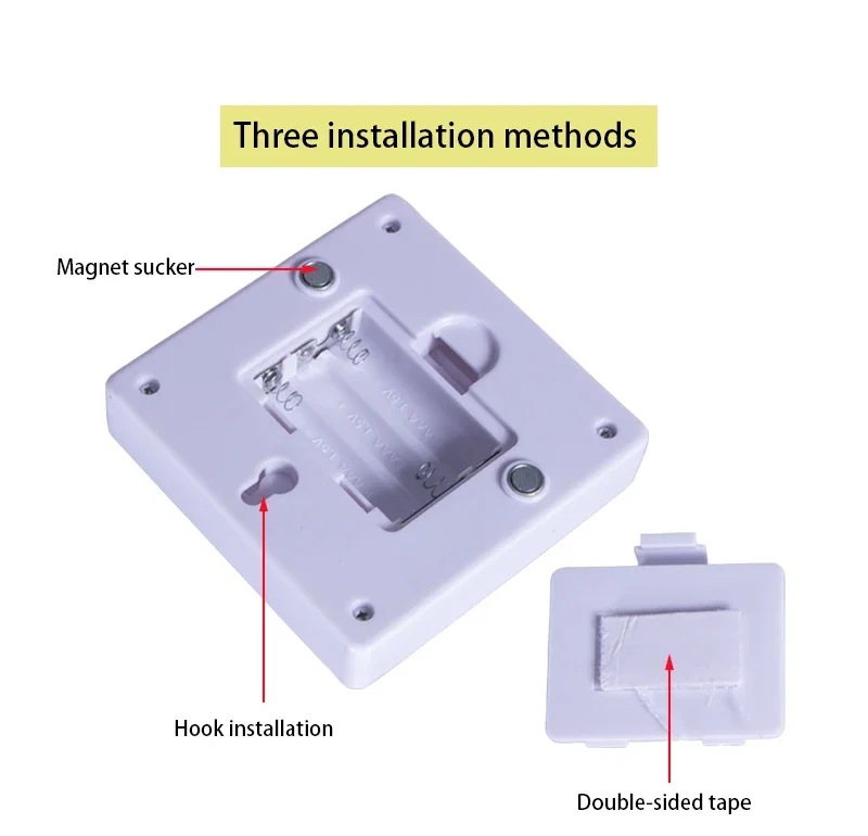 2 Pcs COB LED Night Lights AAA Battery Wall Light Operated with Switch Magic Tape for Cabinet lights Garage Corridor lamp