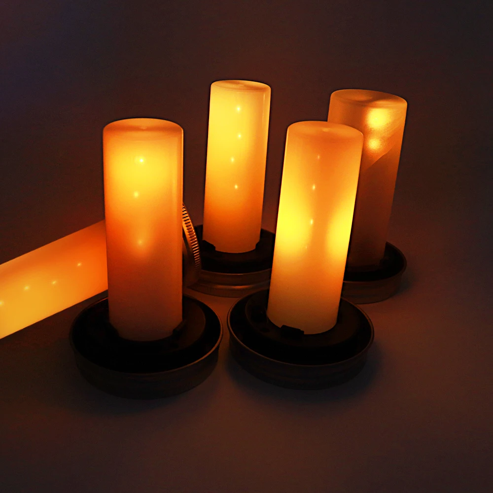1PCS Solar LED Mason Jar Lit Light Torch Flame Warm LED Garden Outdoor Solar Bottle Lamp Candle Lantern Christmas Decoration