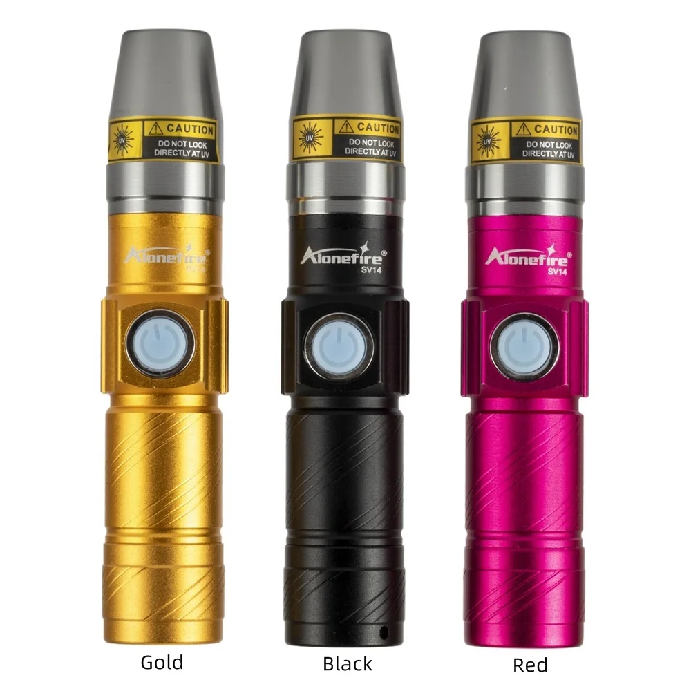 365nm UV Flashlight USB Rechargeable Money Pet Urine Ore Cat Tinea Leakage Scorpion Fluorescent Invisible Ink Marker Check Light