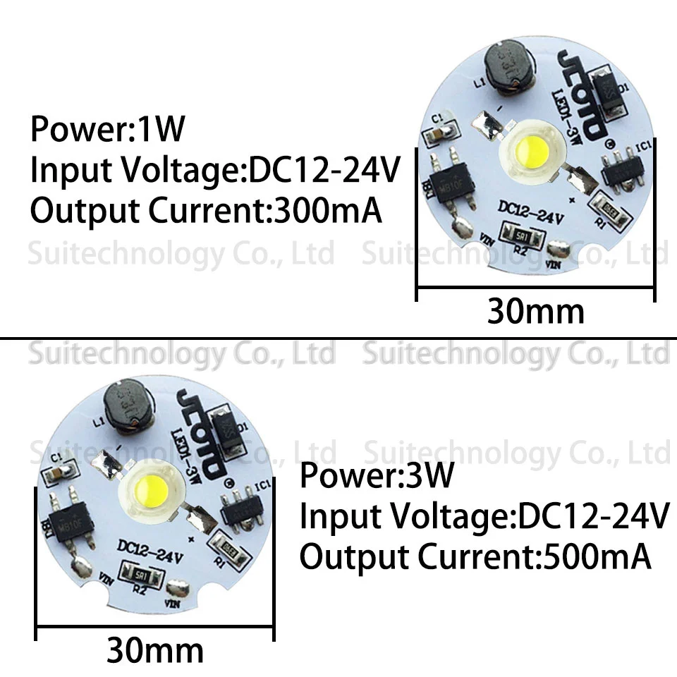 1W 3W LED Lamp Beads Constant Current Driver White Blue Power Circuit Board Lithium Battery 3-5V 6-12V 12-24V Transformer Module