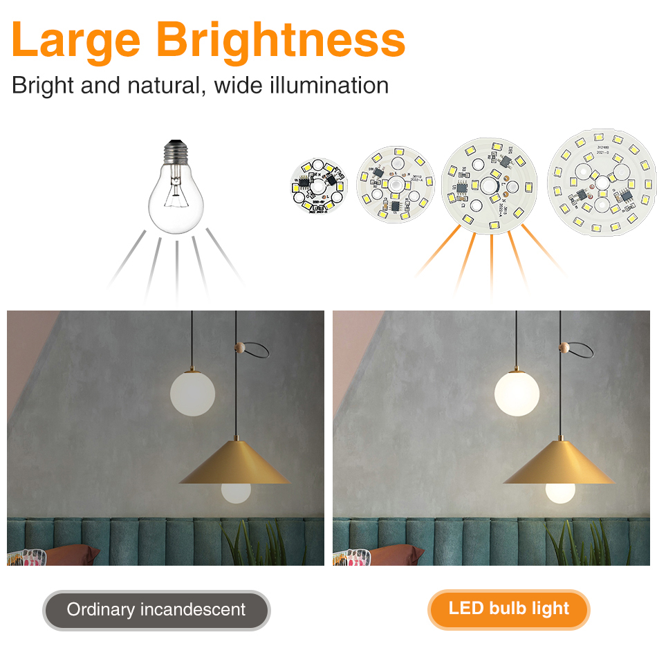 AC 220V LED Chip No Transformer Required SMD 2835 Circle Light Beads DIY High CRI For Led Downlight Lighting Accessory