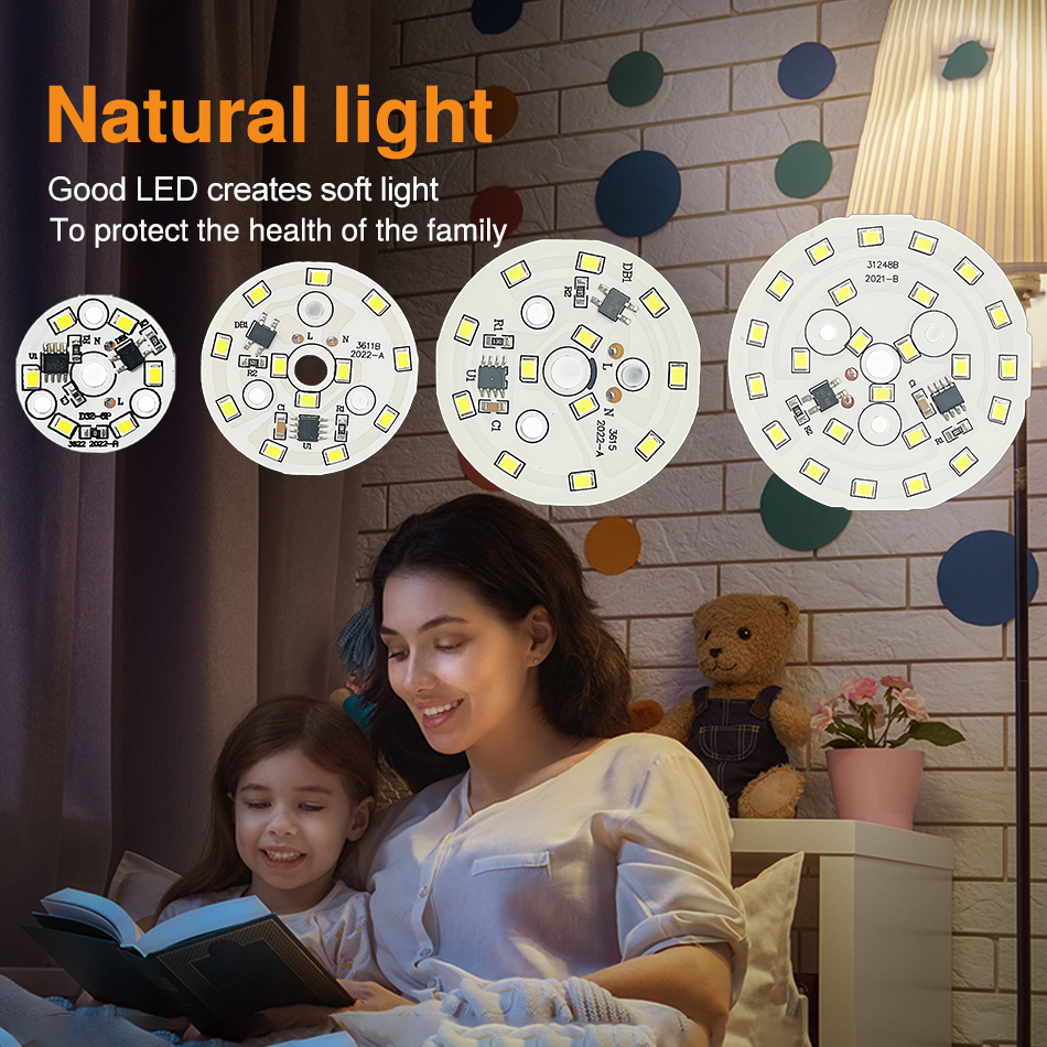AC 220V LED Chip No Transformer Required SMD 2835 Circle Light Beads DIY High CRI For Led Downlight Lighting Accessory