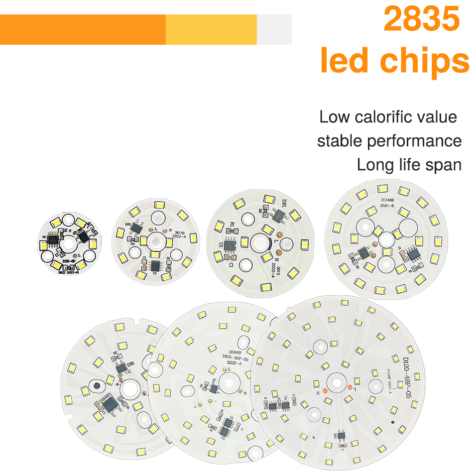 AC 220V LED Chip No Transformer Required SMD 2835 Circle Light Beads DIY High CRI For Led Downlight Lighting Accessory