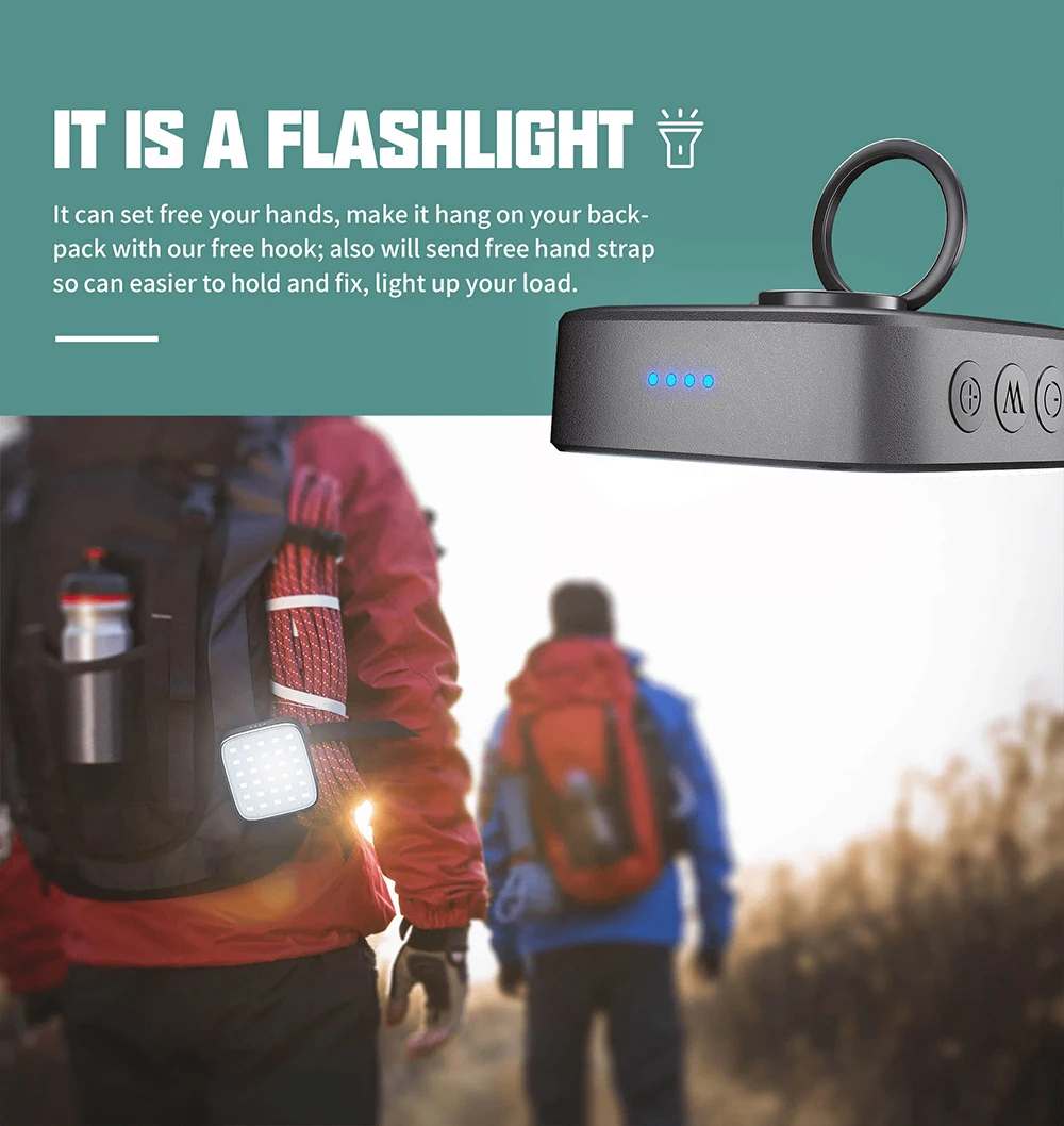 WUBEN F5 Multifunctional Camping Light 500 Lumens IP64 Type-C Charging Mobile Power Bank Outdoor Camping Tent Lights