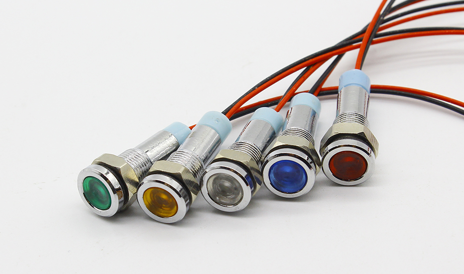 6mm LED indicator light 6V 12V 24V 220V signal lamp