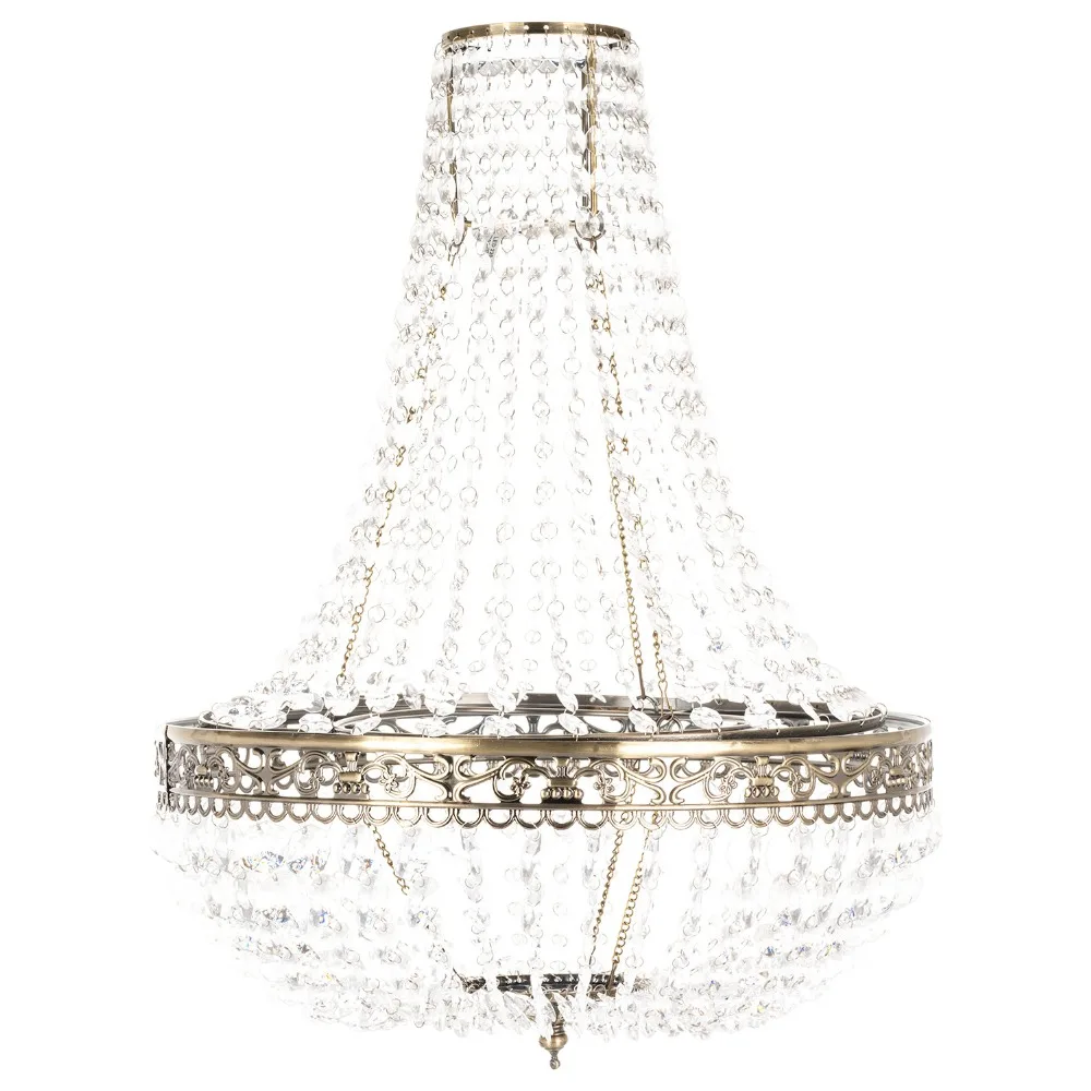 Premium Vintage Crystal Chandelier Ceiling Light Shade Drop Light Easy Fitting Charlotte Pendant Lampshade Without cord kit