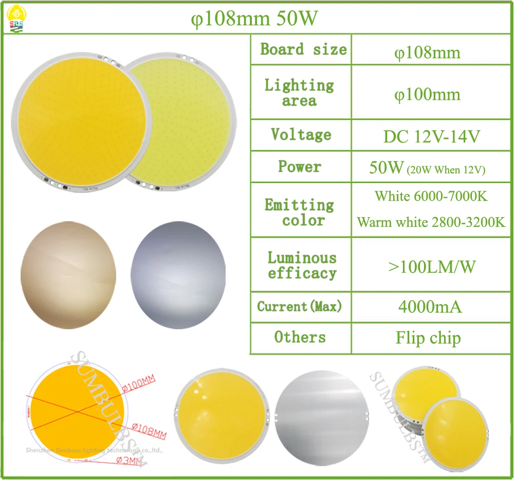 DC 12V All Size COB LED Strip Panel Light 2W-300W Module Bar Bulb for DIY Night Stage Effect Lamp