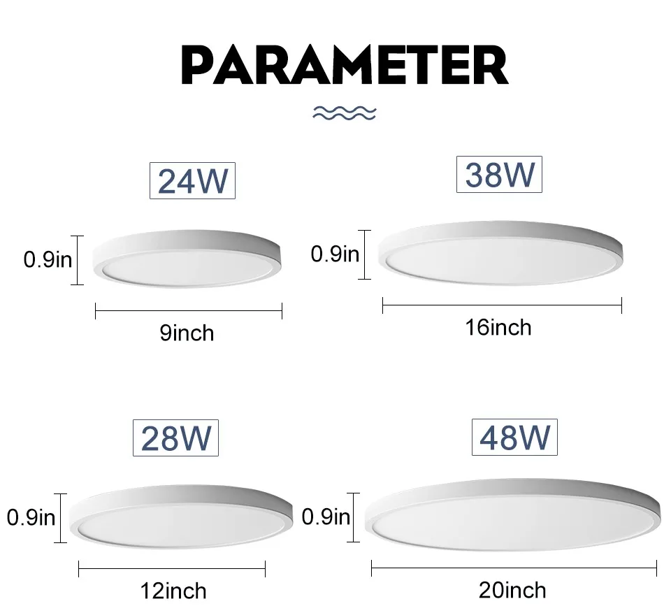 MARPOU 2cm Ultra-thin LED ceiling light 24W 28W 38W warm white cold white neutral white indoor modern lighting Decoration Home
