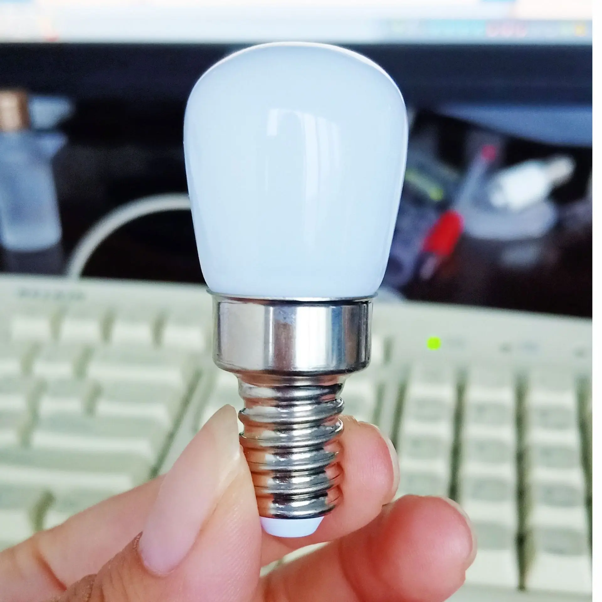 Mini 2W LED Light Bulbs E14 E12 T22 220V 110V 12V 24V 2835 SMD Refrigerator Lamp Screw Bulb For Refrigerator Freezer