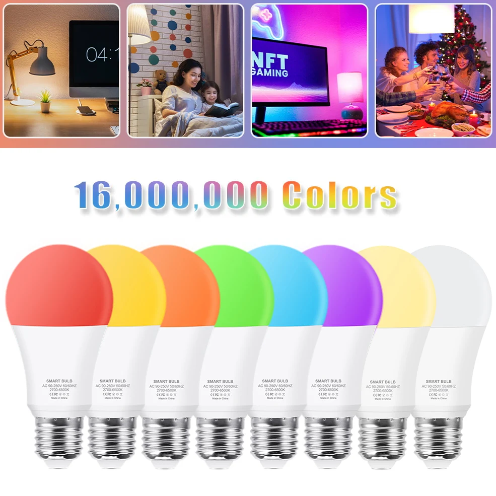 1Pcs 18W 15W Zigbee Led Light bulb RGB+WW+CW E27 Tuya Wifi Smart Home Led Lamps Compatible With Alexa Amazon Google Assistant