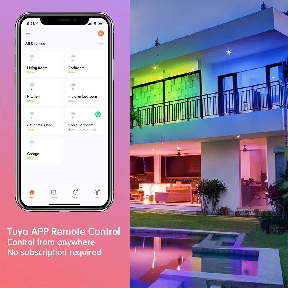 1Pcs 18W 15W Zigbee Led Light bulb RGB+WW+CW E27 Tuya Wifi Smart Home Led Lamps Compatible With Alexa Amazon Google Assistant
