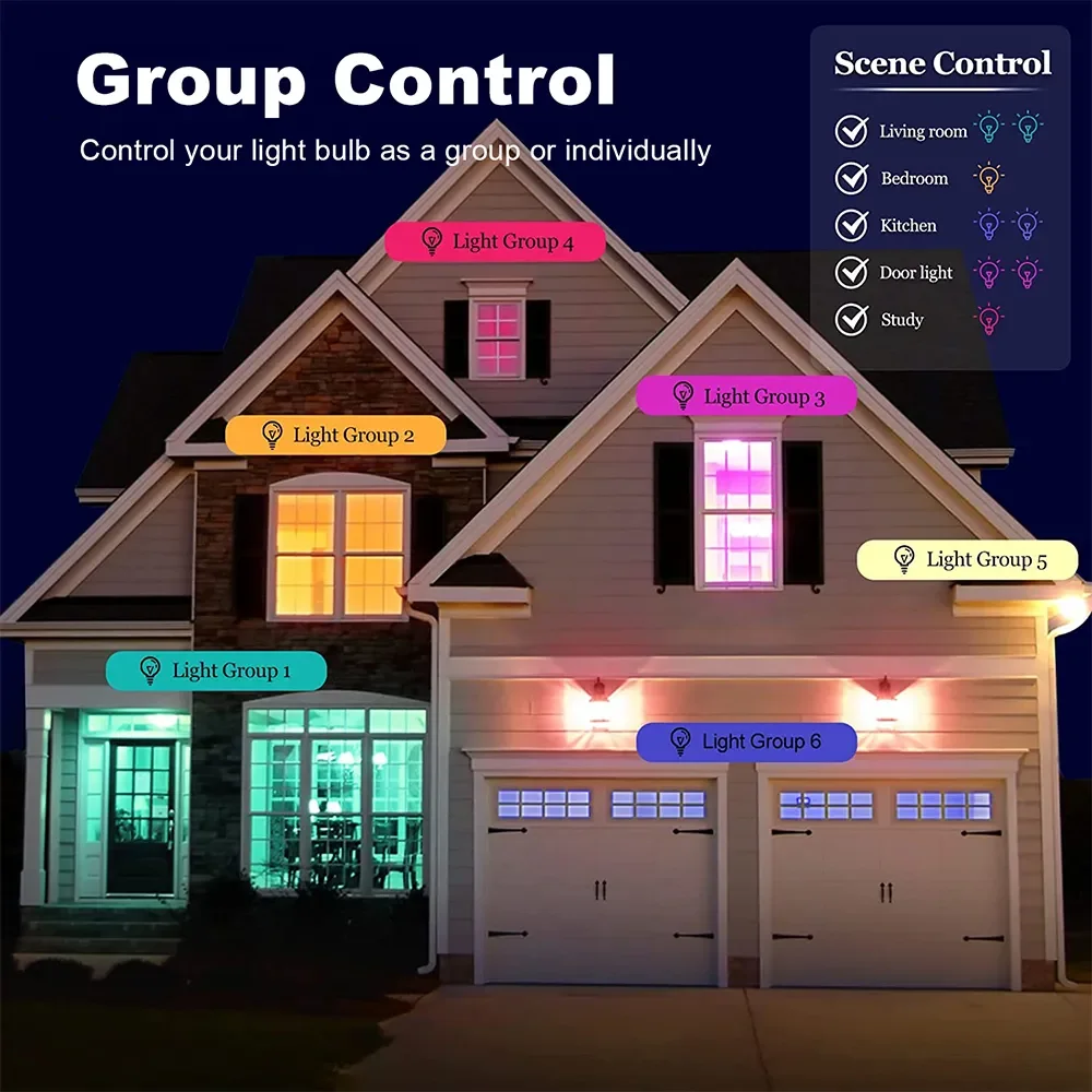 1Pcs 18W 15W Zigbee Led Light bulb RGB+WW+CW E27 Tuya Wifi Smart Home Led Lamps Compatible With Alexa Amazon Google Assistant