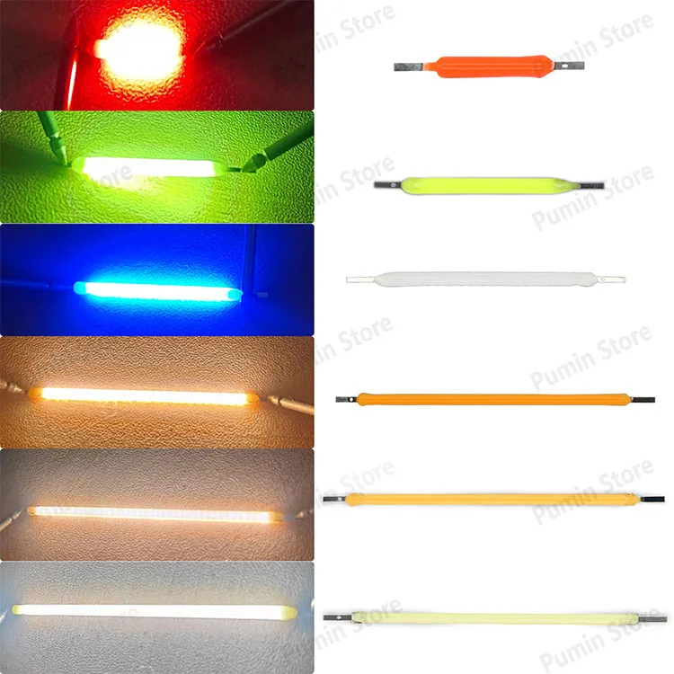 10pcs LED Hard Filament Edison LED Bulbs 20mm 29mm 38mm 54mm 68mm DC3V 2200K White Warm White Red Green Blue Source Accessories