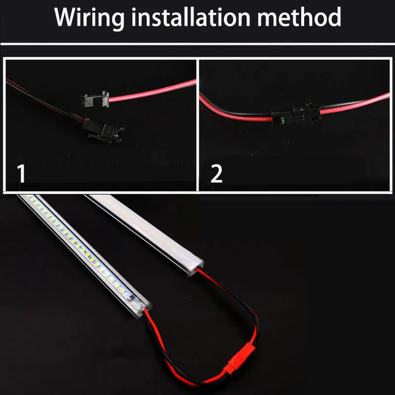 2pcs 20cm 30cm 40cm 50cm LED Hard Rigid Strip Bar Light AC220V Aluminium Shell Kitchen Under Cabinet Lamp Room