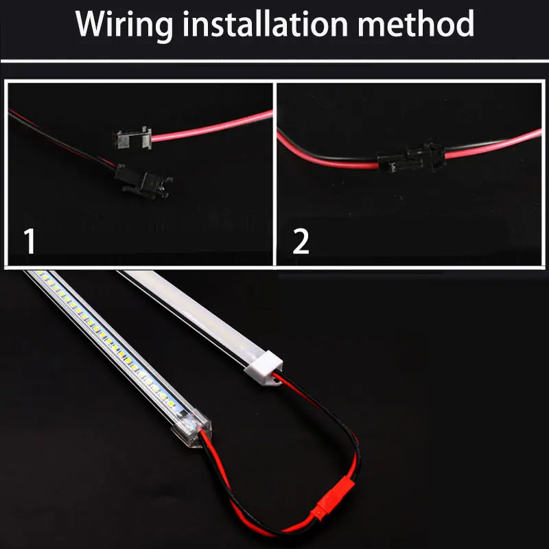 2pcs 20cm 30cm 40cm 50cm LED Hard Rigid Strip Bar Light AC220V Aluminium Shell Kitchen Under Cabinet Lamp Room