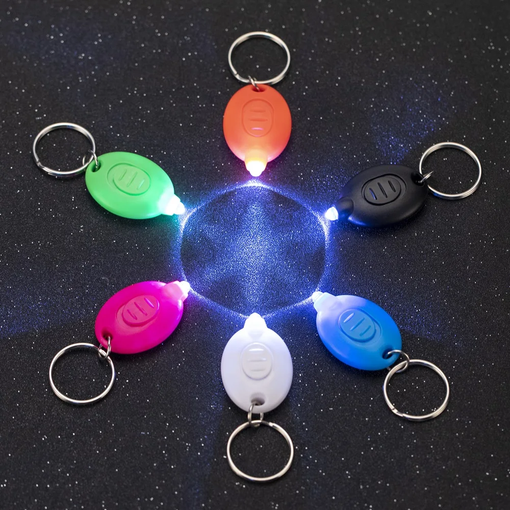 Led Keychain Light Mini Multicolored Cool Popular White Light Child Schoolbag Backpack Stairs Emergency Lighting Flashlight Lamp