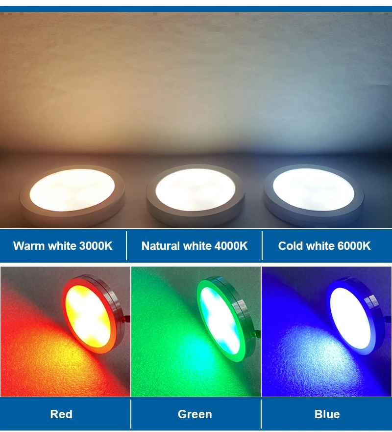 LED Spotlight USB 5V Ultra-thin Cabinet Mini Lamp with Switch 3w 5w 7w Display Jewelry Ceiling Spotlight with 3M Sticker Indoor