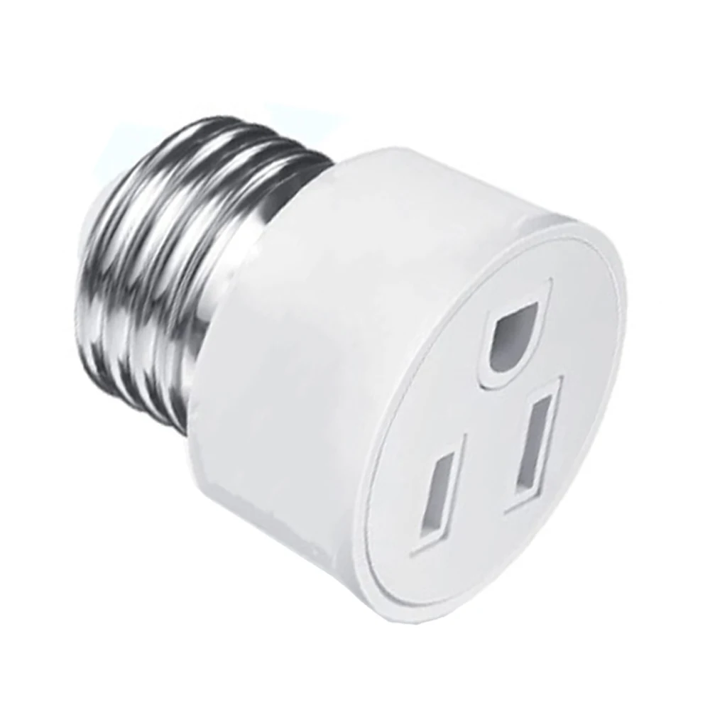 1pcs E27 to EU US Converter Lamp Socket Screw LED Bulb Lighting E27 European America Plug Socket Light Holder White