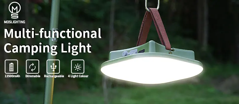 MOSLIGHTING Rechargeable Camping Strong Light Magnet Zoom Torch Tent lantern working maintenance lighting 80W Outdoors LED USB