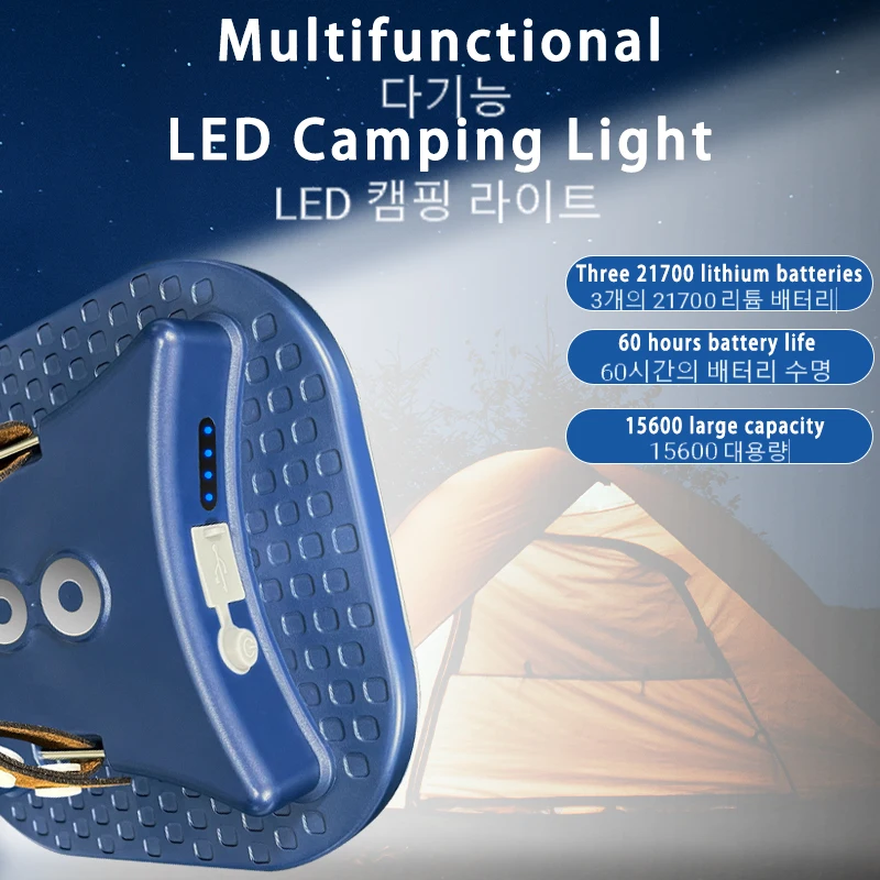MOSLIGHTING Rechargeable Camping Strong Light Magnet Zoom Torch Tent lantern working maintenance lighting 80W Outdoors LED USB