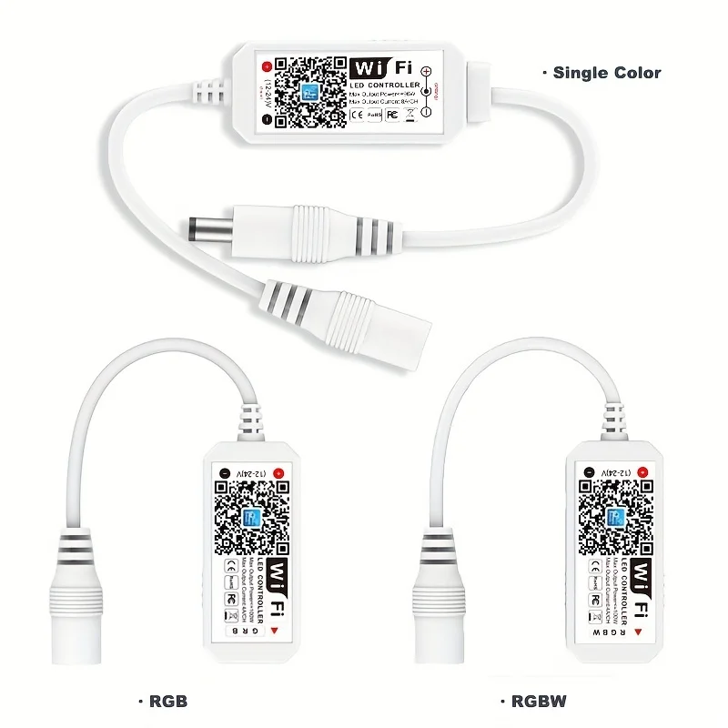 Wifi RGBW RGB Controller Magic Home APP Work with Alexa Google Home for DC12-24V Single Color RGB LED Strip Light Voice Dimmer