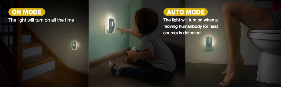 SENSKY Motion Sensor LED Night Light US PLUG EU PLUG UK PLUG For Hallway Pathway