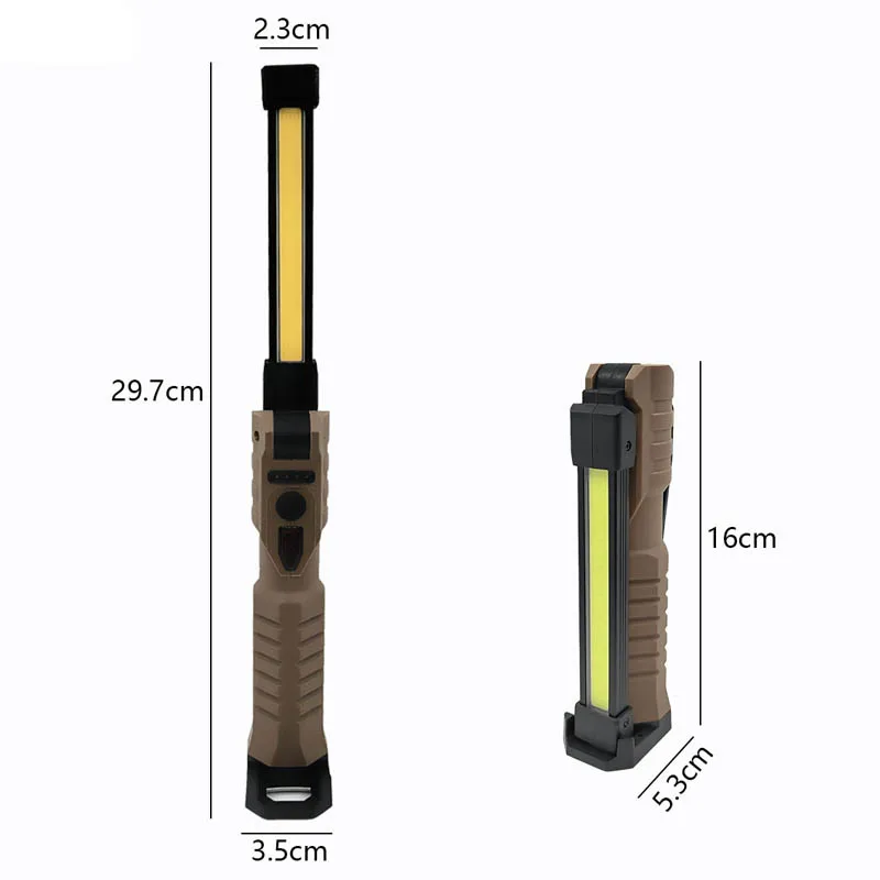 LED Emergency Floodlight COB Folding Work Lamp Strong Magnet Strong Light Emergency Flashlight Type C Car Service Lamp