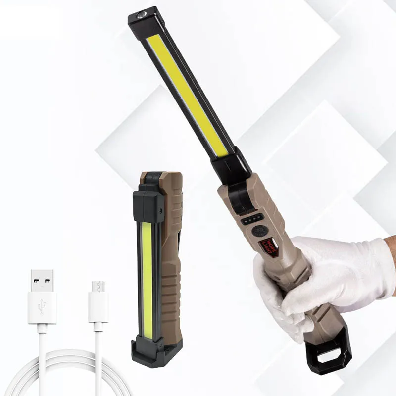 LED Emergency Floodlight COB Folding Work Lamp Strong Magnet Strong Light Emergency Flashlight Type C Car Service Lamp