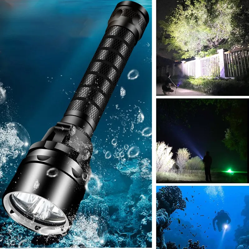Powerful 10000LM 3/5 LED Professional Dive Light IPX8 Waterproof led Scuba Diving Flashlight LED Underwater 200M Torch Lanterna