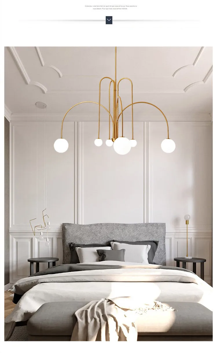 Nordic Minimalist Pendant Light for Living Room Restaurant Lamp Cafe Clothing Store Art Black Gold Red Chandelier