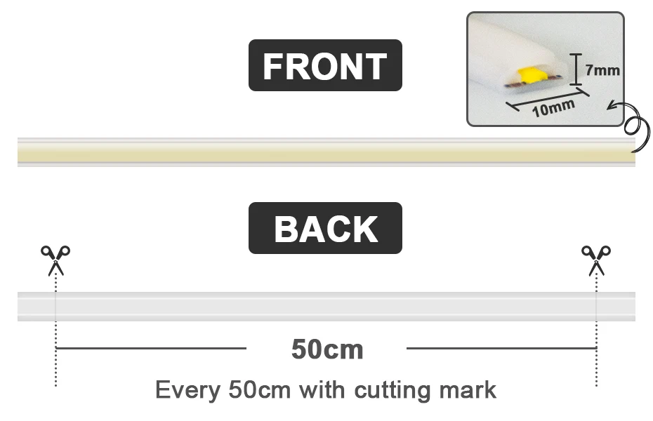 220V COB Led Strip Light Tape 288 LEDs/M Soft Flexible Tape IP65 Waterproof with EU Power Plug 1m-30m for Garden Lighting Decor