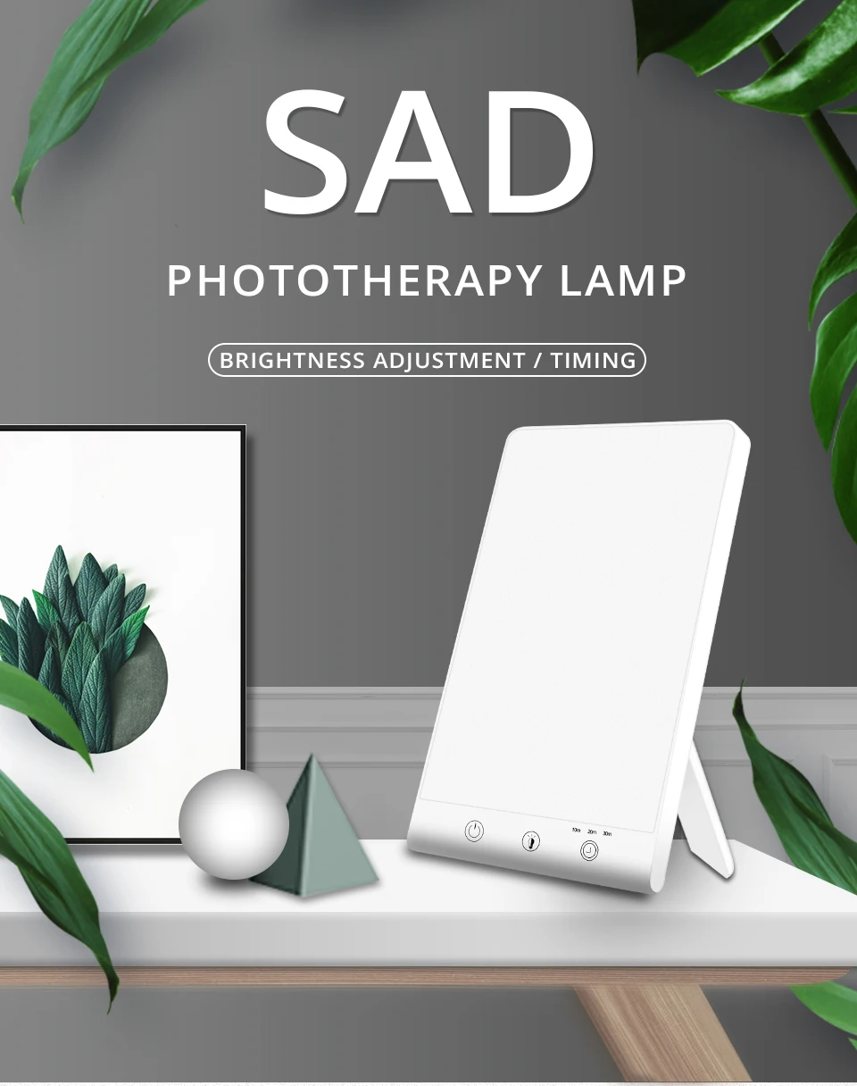10000 Lux LED SAD Light Daylight Therapy Lamp 3200k Happy Mood Light Touch Dimmable for Winter Anti Depression LED NightLights