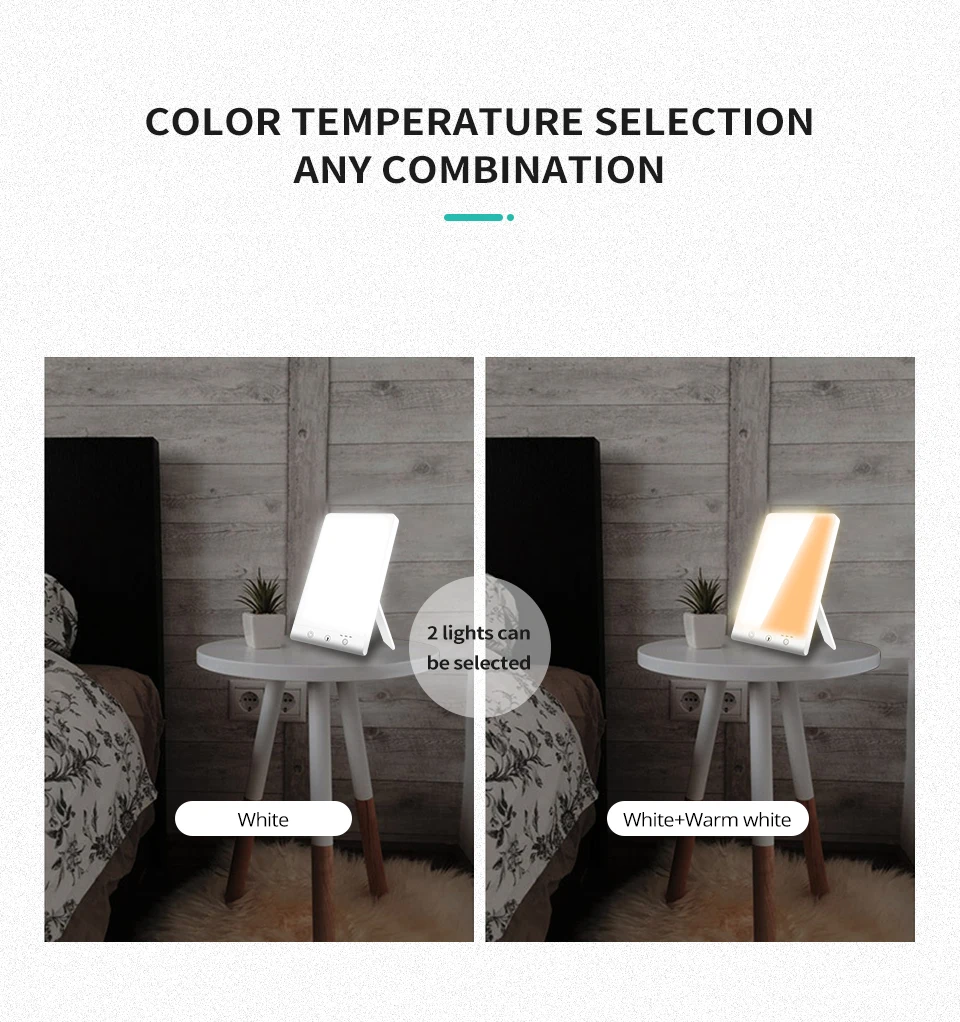 10000 Lux LED SAD Light Daylight Therapy Lamp 3200k Happy Mood Light Touch Dimmable for Winter Anti Depression LED NightLights