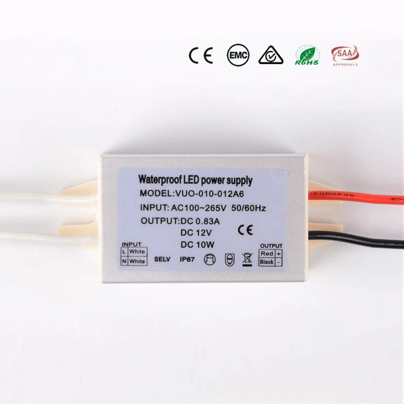Waterproof LED Power Supply 10W 20W 45W 220V to 12V Driver for LEDs Spotlights Transformer IP67