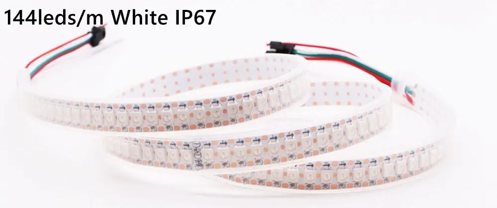 DC5V WS2812B Led Strip 74/96/144leds/m Individually Addressable Smart 5050RGB WS2812 Pixels Led Light IP30/65/67 Black/White PCB