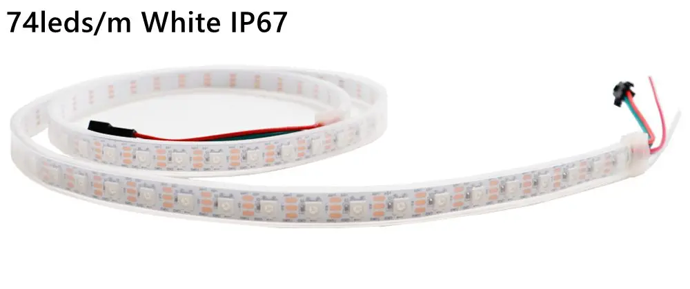 DC5V WS2812B Led Strip 74/96/144leds/m Individually Addressable Smart 5050RGB WS2812 Pixels Led Light IP30/65/67 Black/White PCB