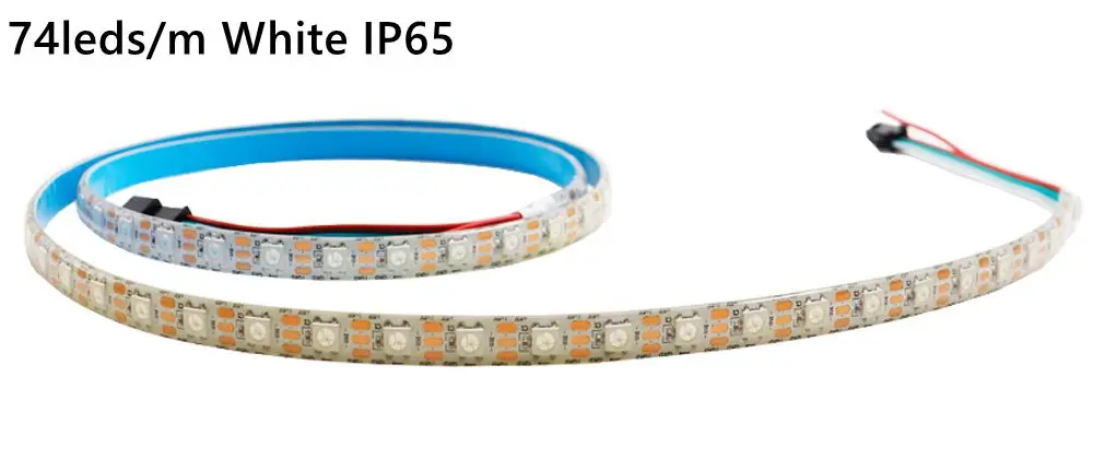 DC5V WS2812B Led Strip 74/96/144leds/m Individually Addressable Smart 5050RGB WS2812 Pixels Led Light IP30/65/67 Black/White PCB