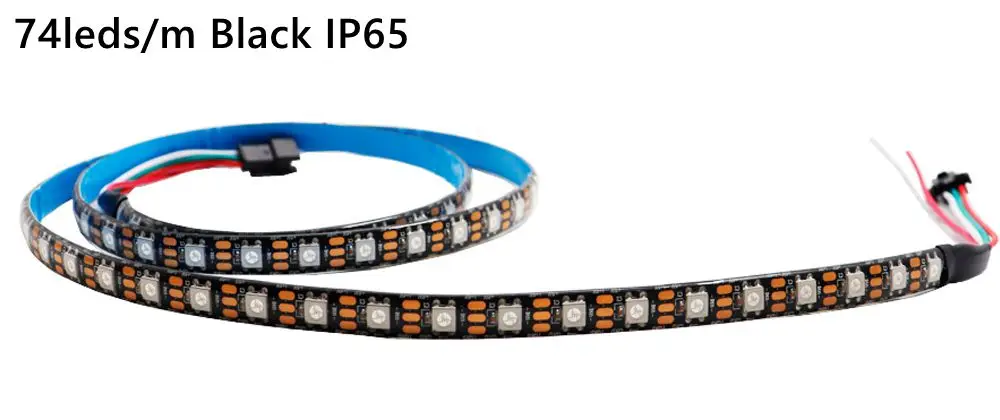 DC5V WS2812B Led Strip 74/96/144leds/m Individually Addressable Smart 5050RGB WS2812 Pixels Led Light IP30/65/67 Black/White PCB