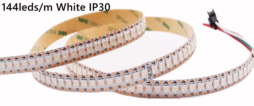DC5V WS2812B Led Strip 74/96/144leds/m Individually Addressable Smart 5050RGB WS2812 Pixels Led Light IP30/65/67 Black/White PCB