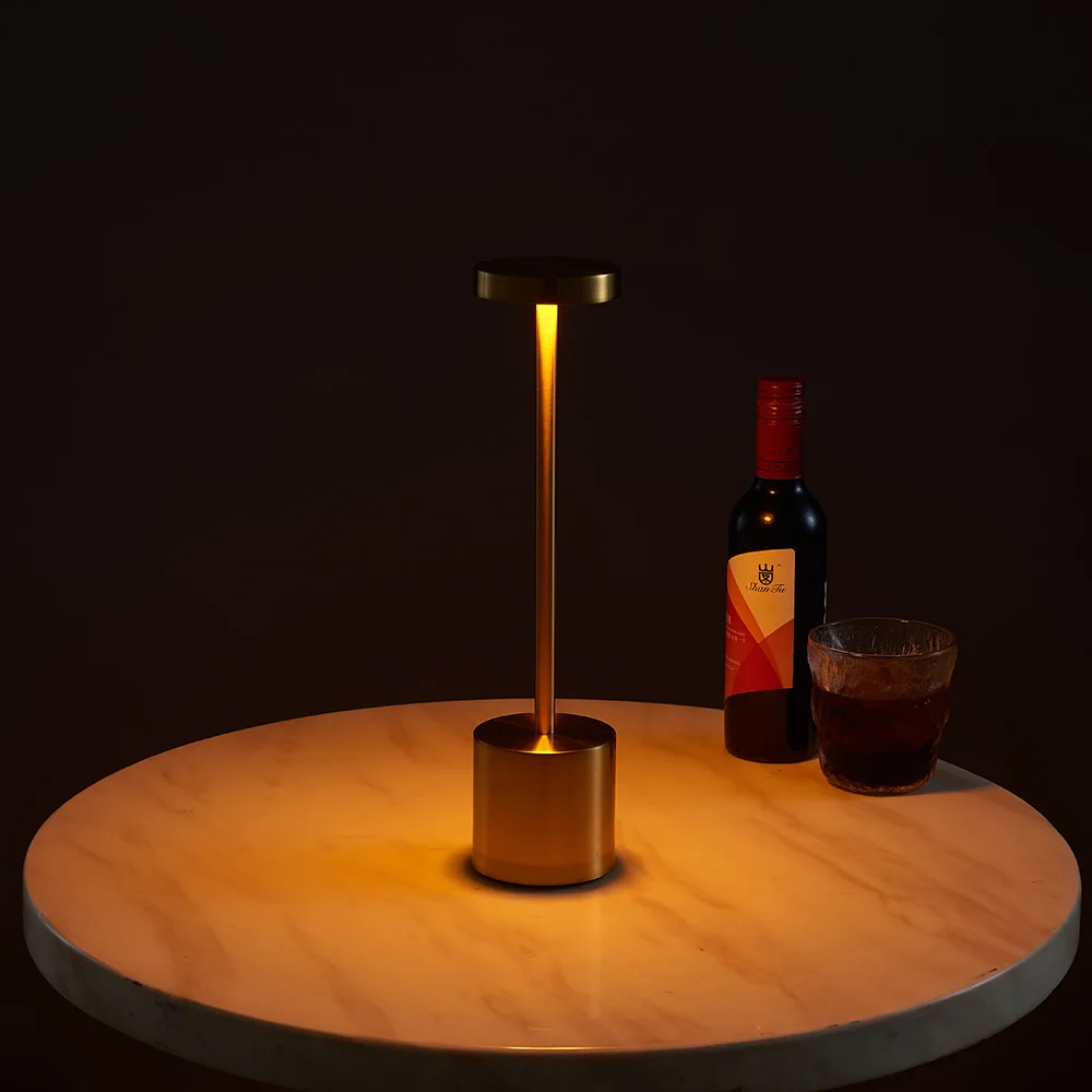 LED Table Lamp Touch Sensor Night Light USB Rechargeable Portable Bedroom Night Light Wireless Reading Lamp Restaurant Hotel Bar