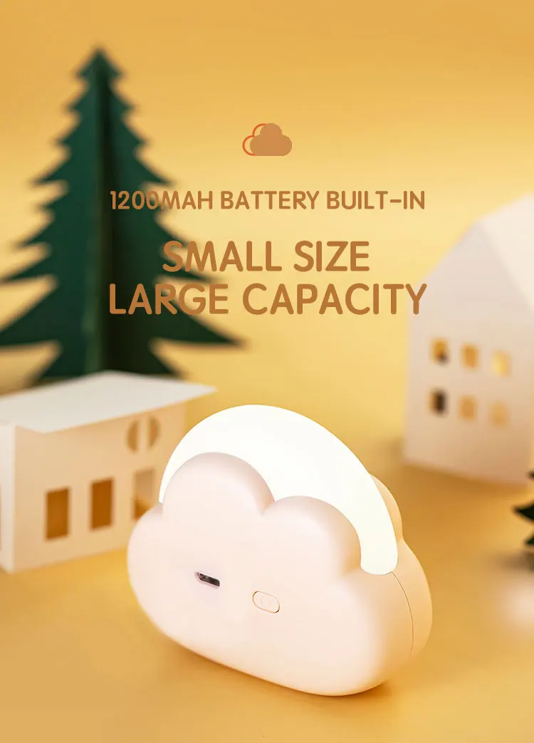 Cloud Night Light Mini USB Wireless Adorable Cloud Shape LED Night Light For Bedroom Baby Children Creative Gift