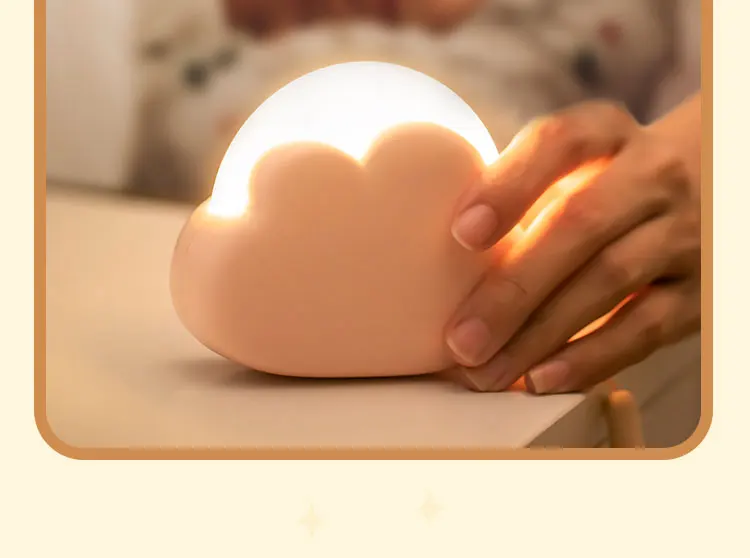 Cloud Night Light Mini USB Wireless Adorable Cloud Shape LED Night Light For Bedroom Baby Children Creative Gift
