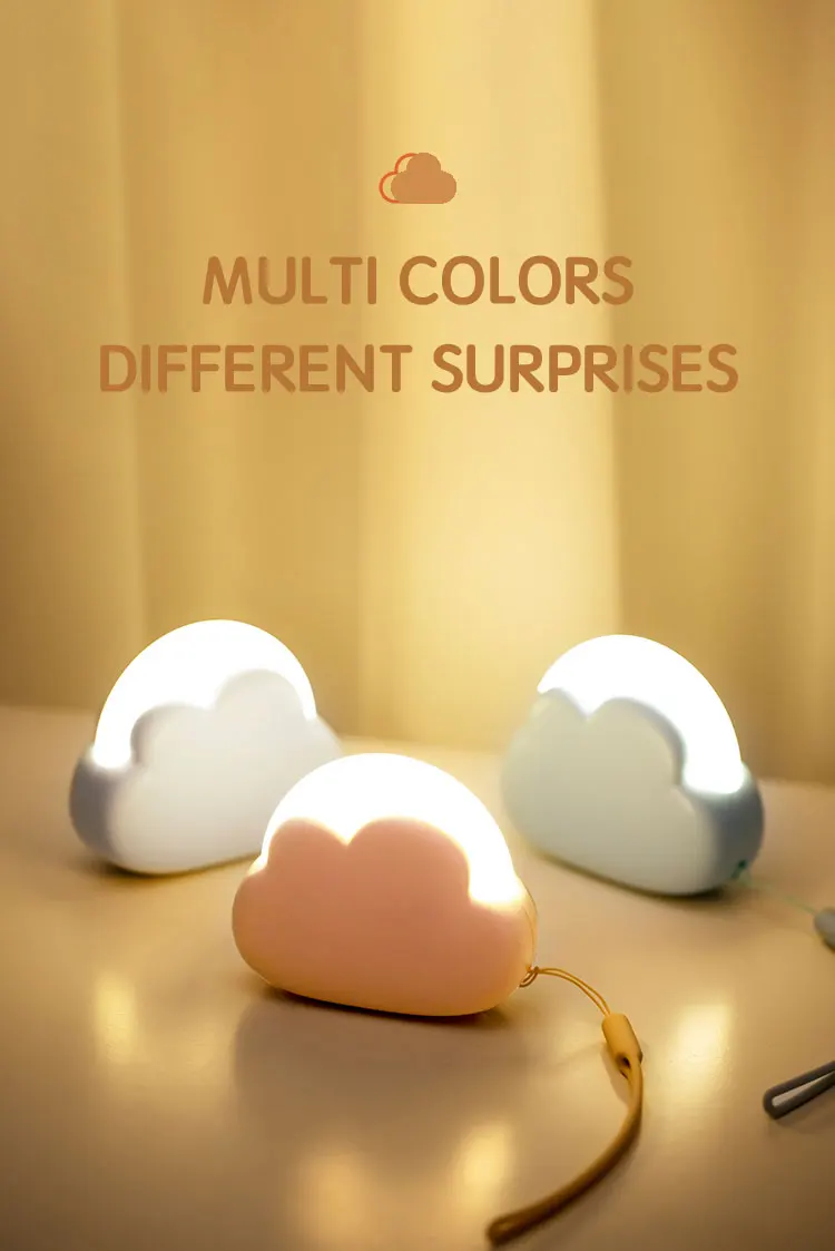 Cloud Night Light Mini USB Wireless Adorable Cloud Shape LED Night Light For Bedroom Baby Children Creative Gift