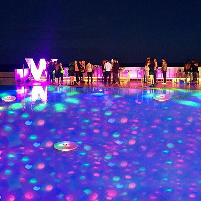 Floating Underwater Light RGB Submersible LED Disco Light Glow Show Swimming Pool Hot Tub Spa Lamp Bath Light