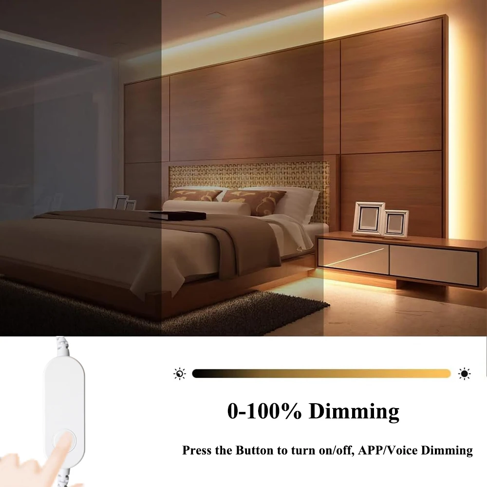 USB Homekit COB LED Strip Light 5V 1m 2m Warm white Neutral white Dimmable Flexible Lamp 3000K 4000K 6500K Siri Voice Control