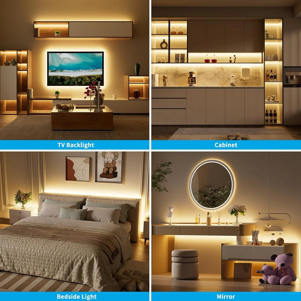 USB Homekit COB LED Strip Light 5V 1m 2m Warm white Neutral white Dimmable Flexible Lamp 3000K 4000K 6500K Siri Voice Control